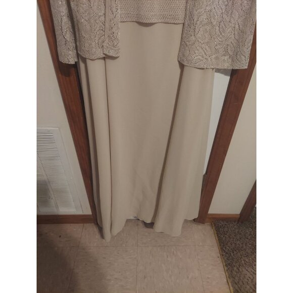 Alex Evenings Women's Mother Of The Bride Two Piece Shell Beige Gown Size 12 - Picture 6 of 16